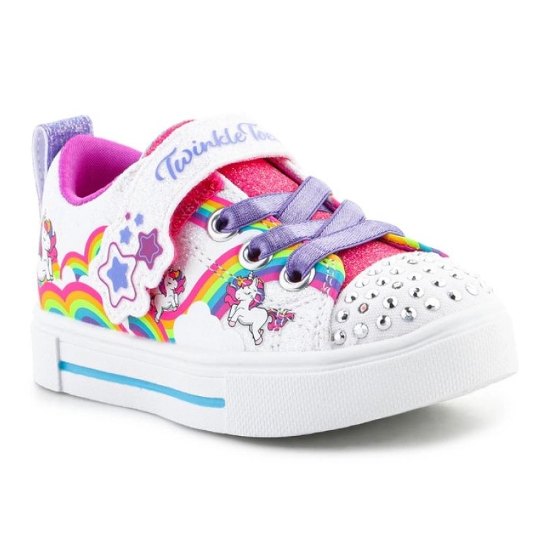 Skechers S-Lights Girls Twinkle Sparks Jumpin Clouds kengät 314809N-WMLT valkoinen 1