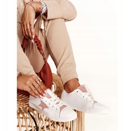 Big Star Naisten lenkkarit, joissa on tähti iso tähti DD274691 valkoinen ja vaaleanpunainen 6