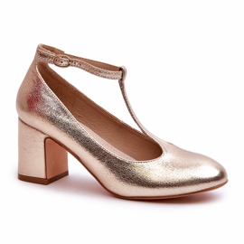 Mascara Naisten pumput, joissa on ekosilattia kultaisella metallipylväällä kultainen 1