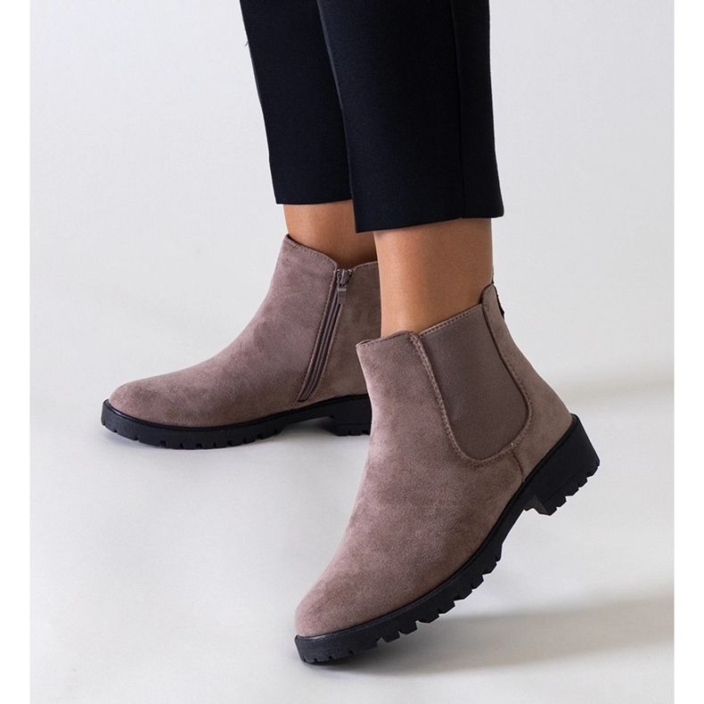 Ruskeat klassiset rennot nilkkurit Salaran eko-nahasta 1