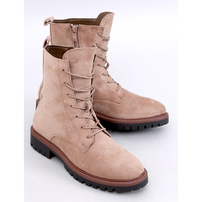 Simmer Khaki mokkanahka nauhalliset nilkkurit beige 1