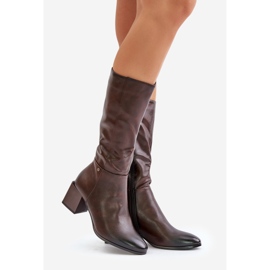 Jezzi Eristetty keskipohkeen Eco-nahkakorkokengät Ruskeat Ellithira 1