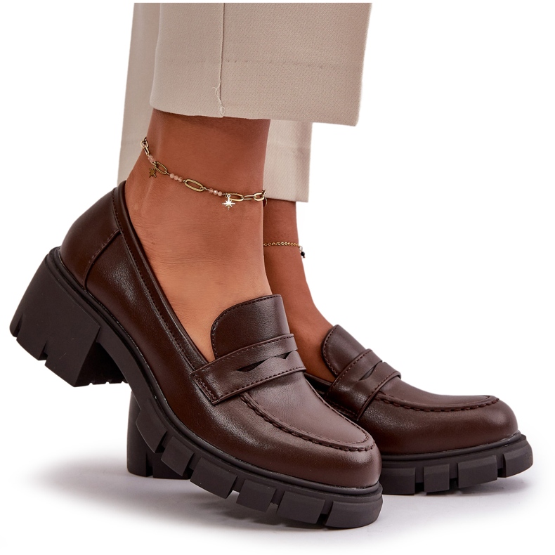 Cm Paris Naisten matalakorkoiset kengät Eco-nahasta, tummanruskea 8