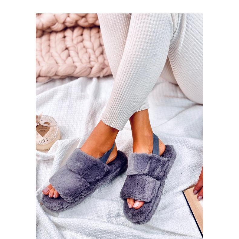 Rhodes Grey naisten tossut kuminauhalla harmaa 1