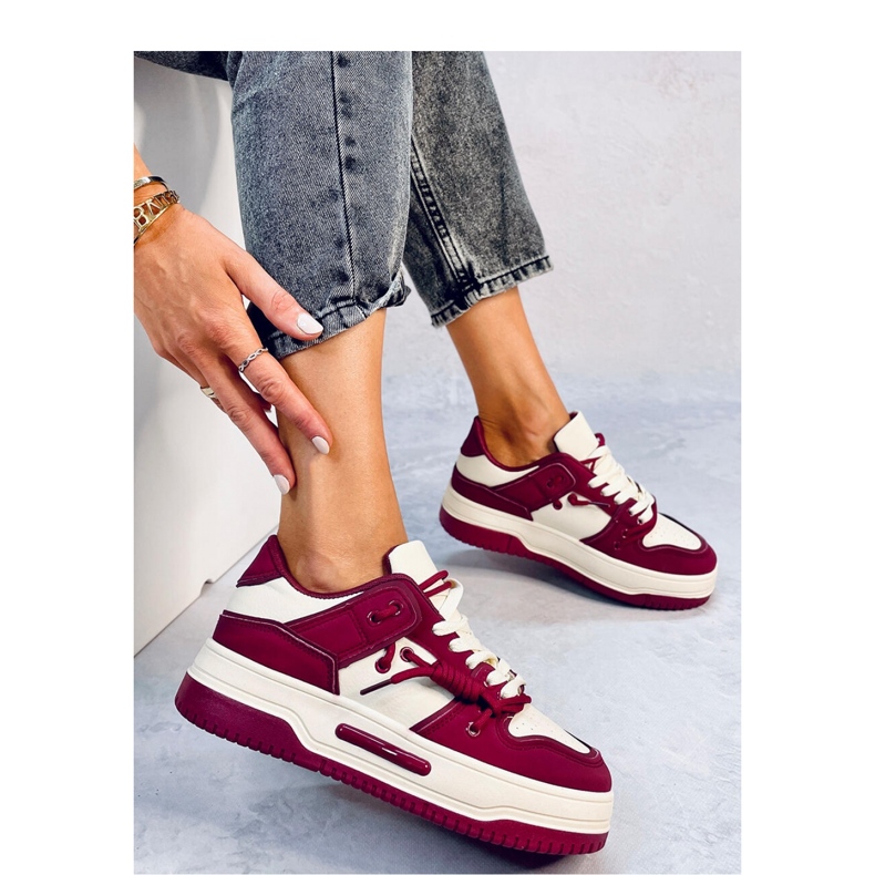 Clavell Wine korkeapohjaiset lenkkarit - Inello punainen 2