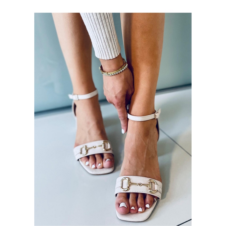 Ksenia Beige korkeakorkoiset sandaalit 2