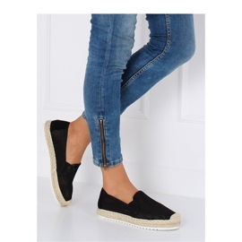 Naisten mustat espadrillit 6602 musta 1