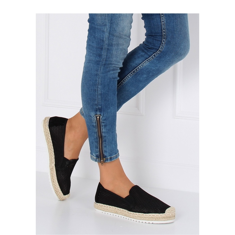 Naisten mustat espadrillit 6602 musta 1