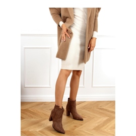 Klassiset tummanbeigit korkeakorkoiset nilkkurit RB106P Khaki - Inello beige 2