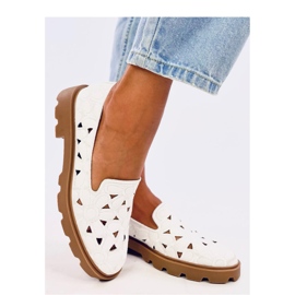 Valkoiset harjakattoiset mokasiinit valkoinen 1