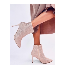 Korkeakorkoiset nilkkurit samppanjakiteillä vaaleanpunainen 1