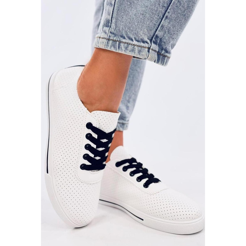 Naisten harjakattoiset lenkkarit Mustat valkoinen 1