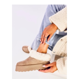 Yogi Khaki lyhyet lumisaappaat turkisella - Inello beige 1