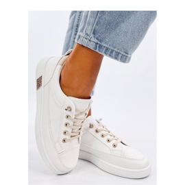 Naisten beigenväriset tennarit valkoinen 1