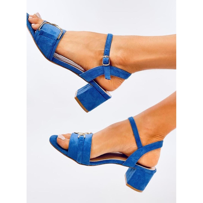 Siniset matalakorkoiset sandaalit sininen 1