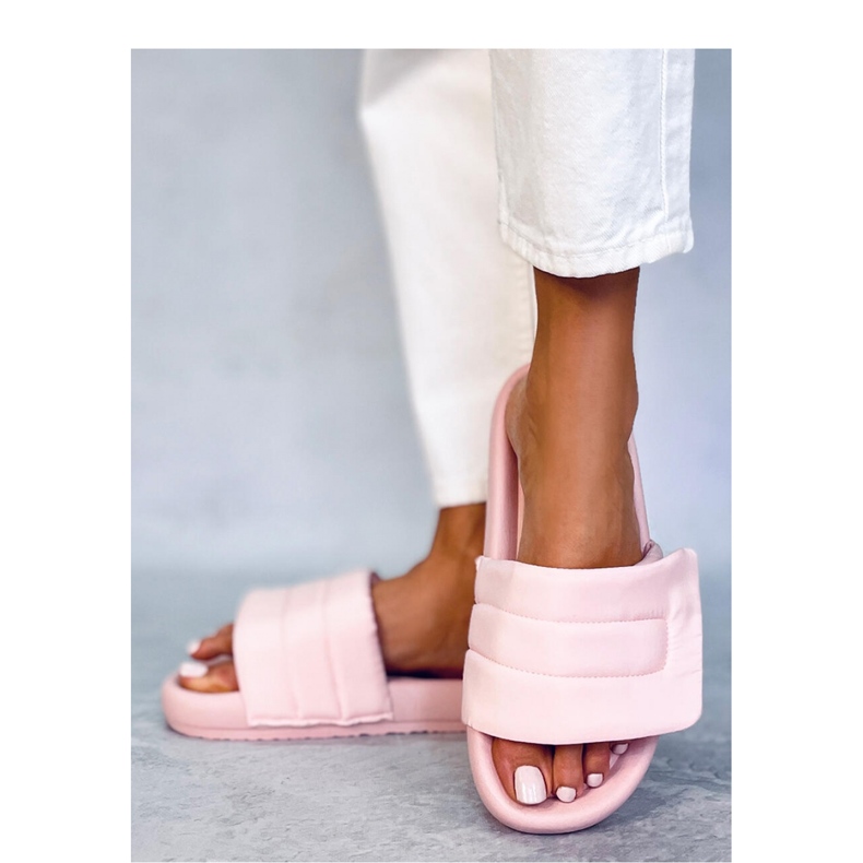 Pinkit nylon varvastossut vaaleanpunainen 1