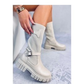 Ratsastussaappaat joustavalla beige-päällisellä 1