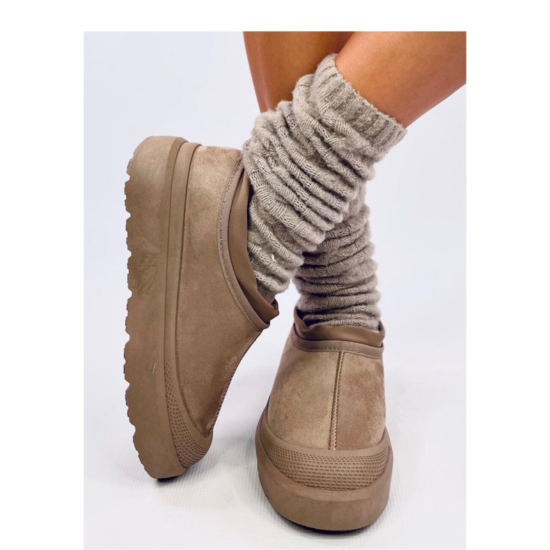 Khaki lyhyet lumisaappaat beige 1