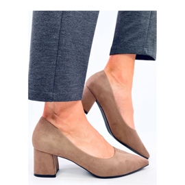 Khaki matalakorkoiset pumput ruskea 1