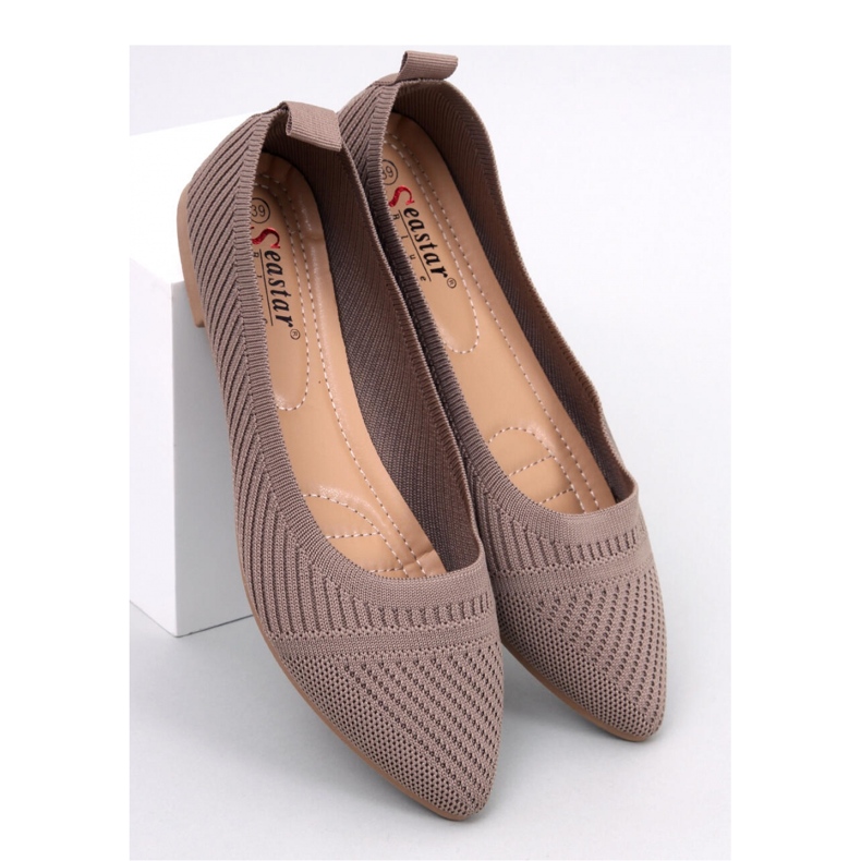 Kayla Khaki -kudotut balettilevyt - Inello ruskea 1