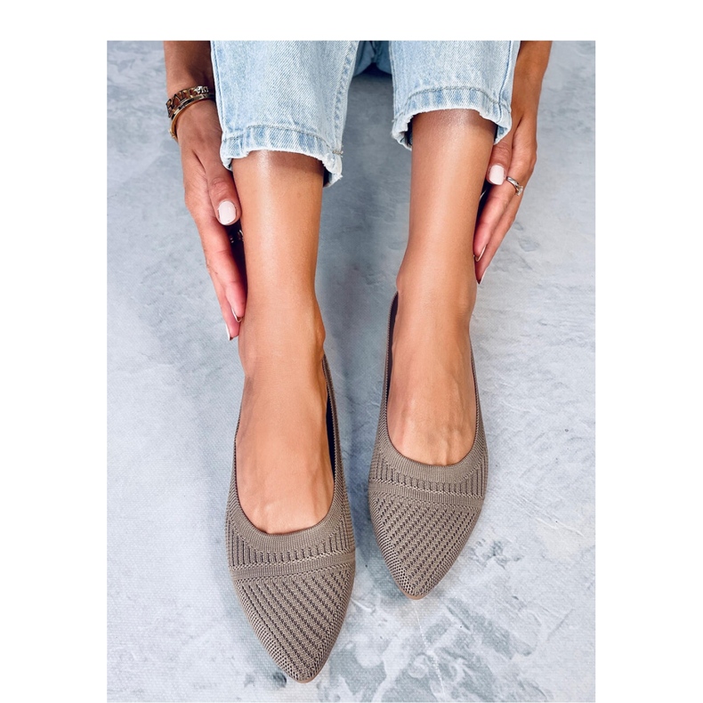 Kayla Khaki -kudotut balettilevyt - Inello ruskea 2