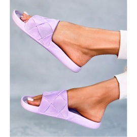 Purppuraiset kumiset varvastossut violetti 1