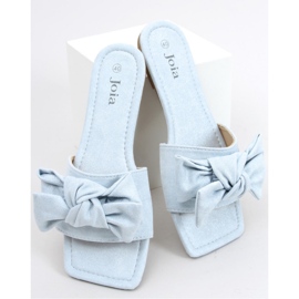 Siniset varvastossut neliömäisellä pohjalla sininen 1