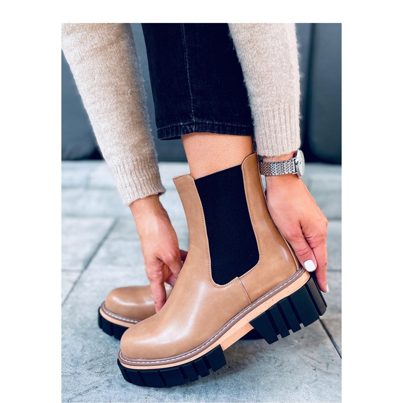 Bella LT.KHAKI naisten Chelsea-saappaat - Inello ruskea 2