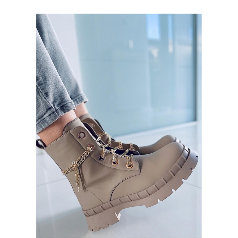 Lohan Apricot nauhalliset nilkkurit - Inello beige 2