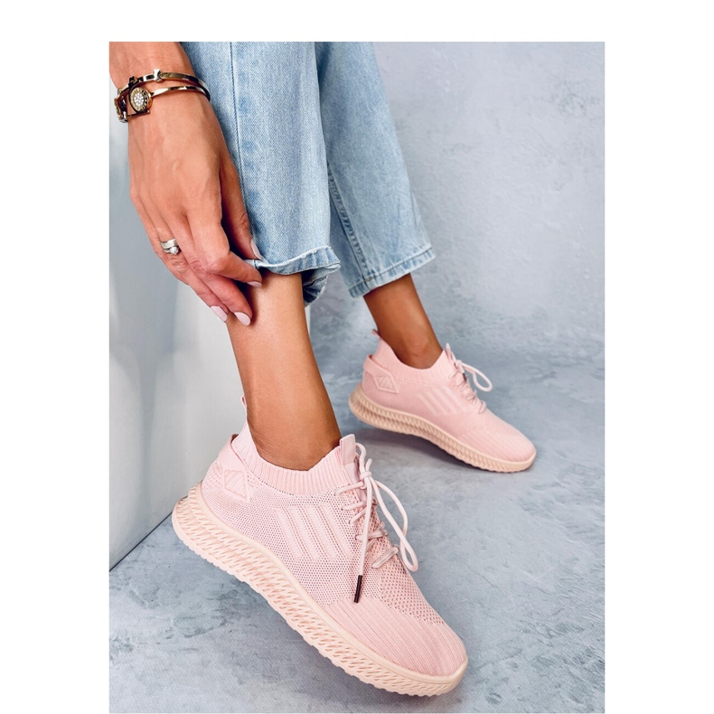 Naisten sukkaurheilukengät vaaleanpunainen 1