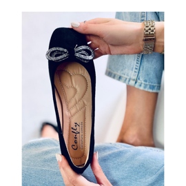 Mokkanahkainen baletti, jossa rusetti Serna Nero - Inello musta 2