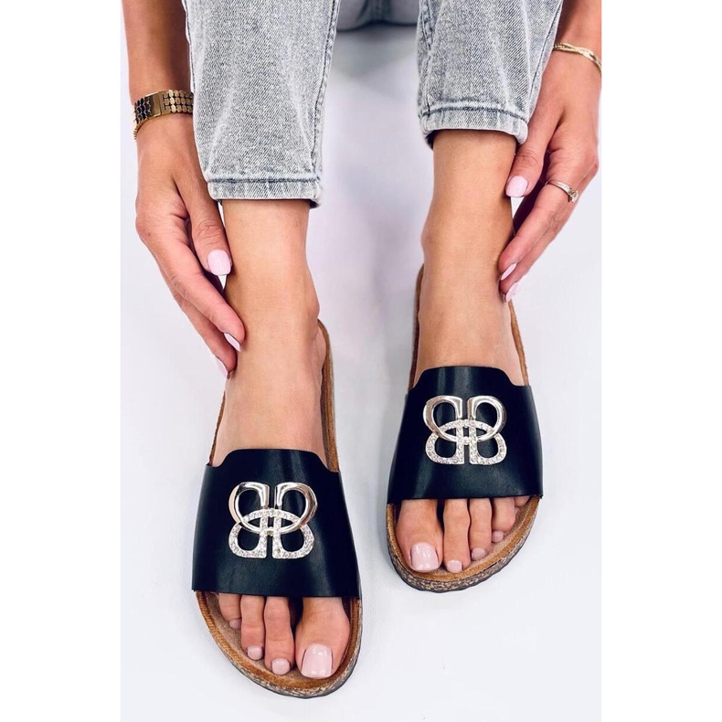 Korkki liukusäätimet zirkoneilla Musta 1