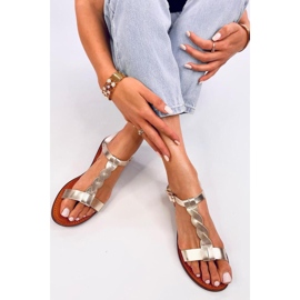 Pourta Gold naisten sandaalit - Inello keltainen 2