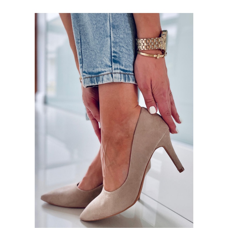 Naisten klassiset korkokengät Eurielle Khaki - Inello beige 2