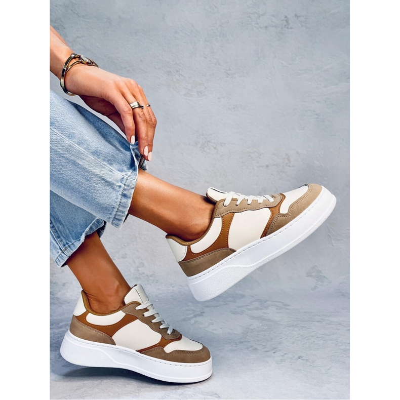 Naisten khaki-lenkkarit ruskea 1