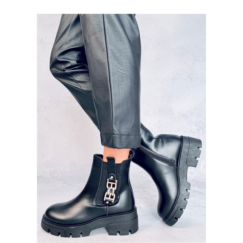 Vida Black naisten Chelsea-saappaat - Inello musta 2