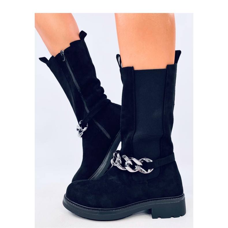 Wiley Mustat pitkävartiset Chelsea-saappaat - Inello 2