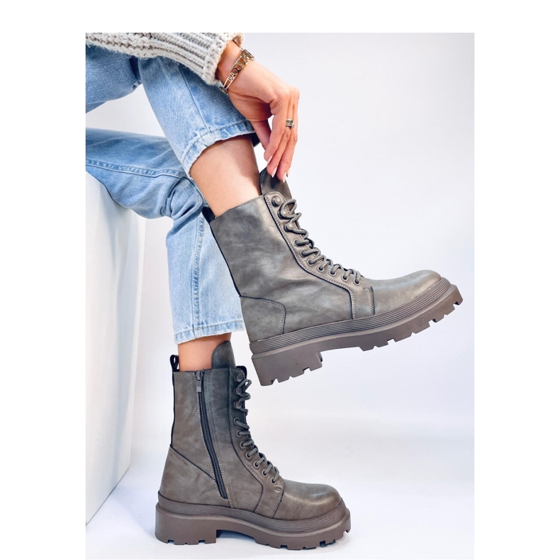 Kinchs Grigio - Inello-nauhalliset nilkkurit suojalla harmaa 2