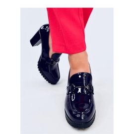 Hyett Dark Blue patentoitu kantapää mokasiinit - Inello 2