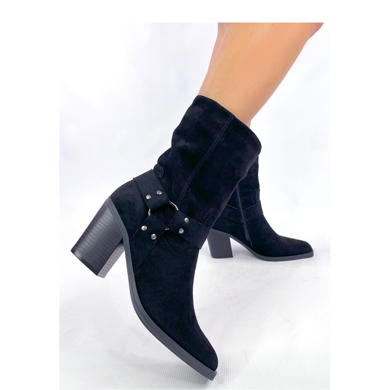 Hardin Black mokkanahkaiset cowboysaappaat - Inello musta 1