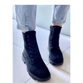 Pansy Black mokkanahkaiset työsaappaat - Inello musta 1