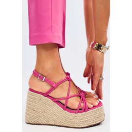 Pascai Fuchsia wedge espadrille sandaalit - Inello vaaleanpunainen 1 Pascai Fuchsia wedge espadrille sandaalit - Inello vaaleanpunainen 1