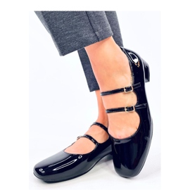 Korkeakorkoiset balettikorkoiset olkaimet Corigan Black - Inello musta 1