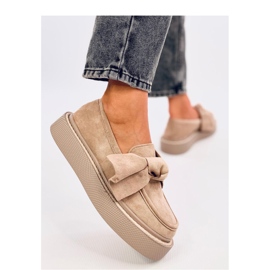 Tempelton Khaki mokkasiinit rusetilla - Inello beige 1