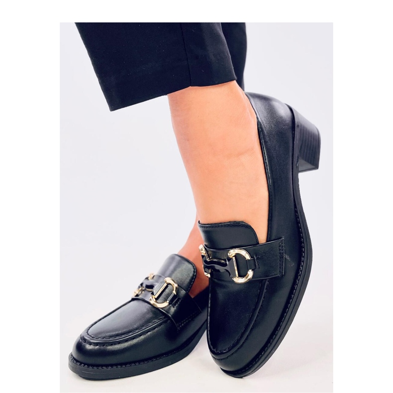 Rabier Black leveäkorkoiset pumput - Inello musta 1