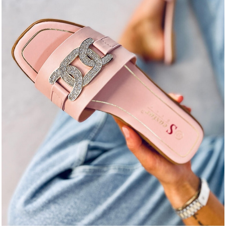 Mille Pink strassikivisandaali - Inello vaaleanpunainen 1