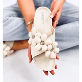 Sandaali Korkkivarvastossut tyynykukkailla Charss Beige - Inello 1