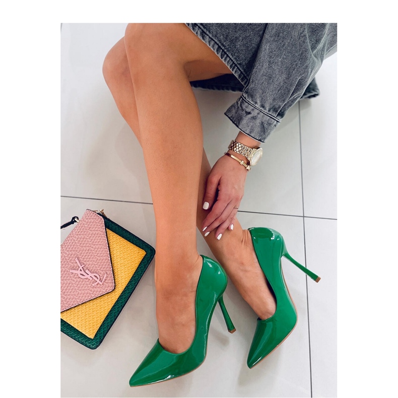 Anika Grass naisten patenttikorkokengät - Inello vihreä 2