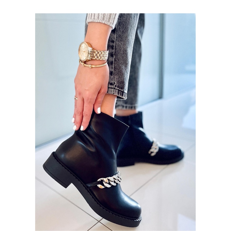 Naisten nilkkurit ketjulla Foster Black - Inello musta 1