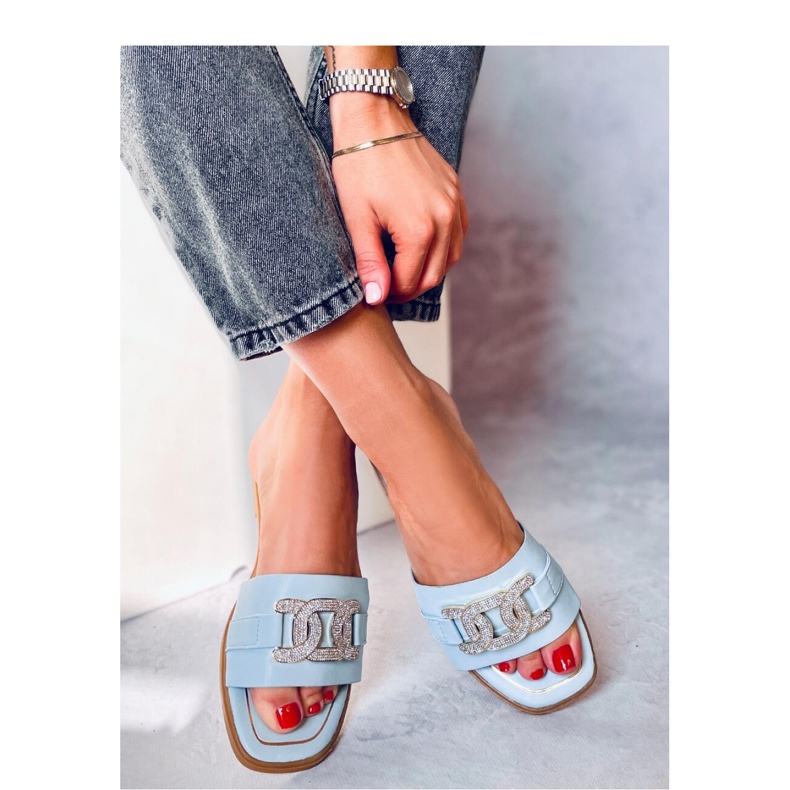 Mille Blue strassikivisandaali - Inello sininen 1